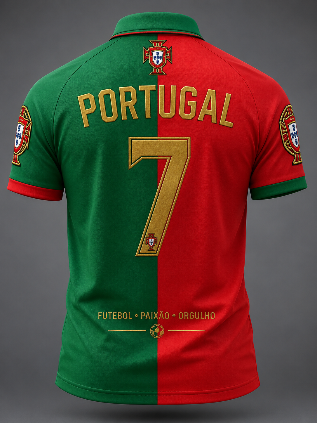 Men's Portuguese Football Print Casual Top