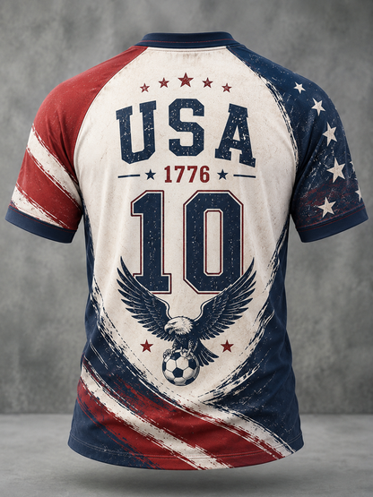 Men's USA Football Printed T-Shirt