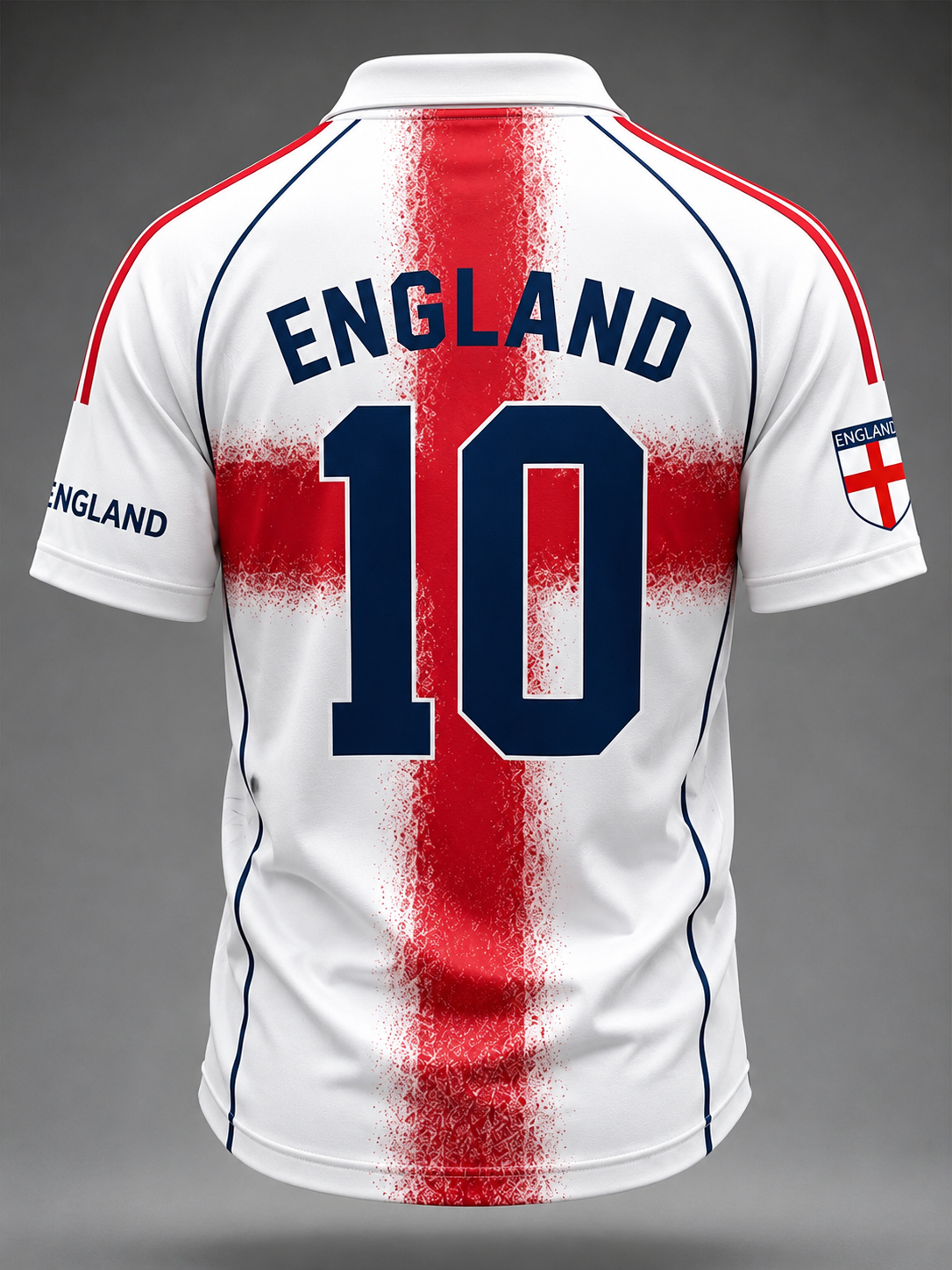 Men's UK Football Lover England Printed three buttons shoulder sleeve