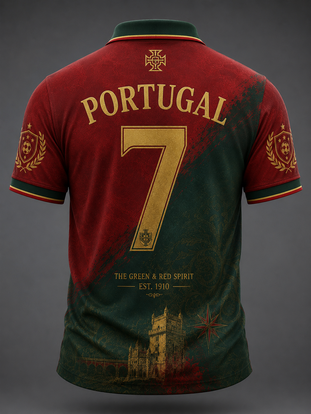 Men's Portuguese Football Print Casual Top
