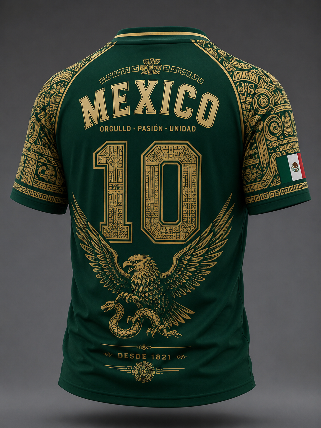 Men's Mexico Football Lover Printed T-shirt