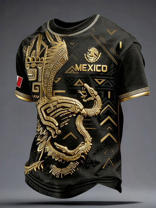 Men's Mexico Football Lover Printed T-shirt