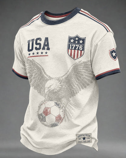 Men's USA Football Printed T-shirt